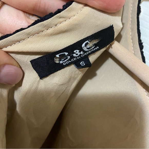 Dolce and Gabbana Crochet Floral Little Black Lace Dress LBD Size Small - Picture 10 of 16